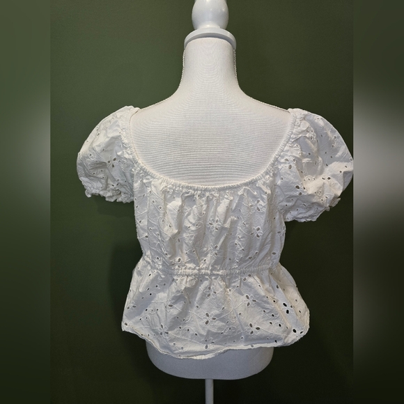 American Eagle Eyelet Peplum Top - Picture 5 of 7